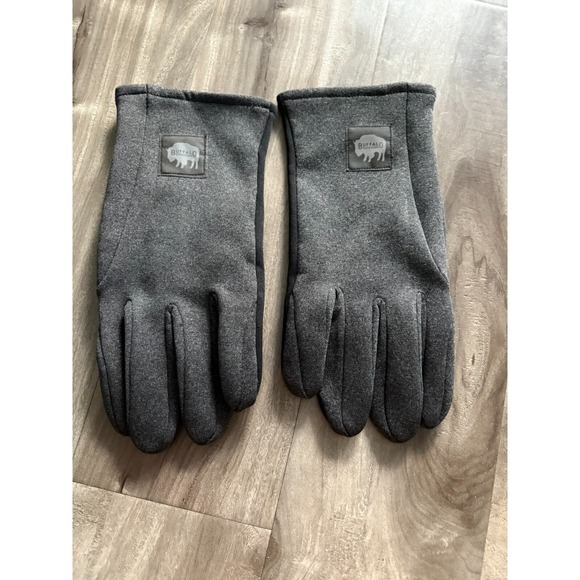 Buffalo Jackson Accessories - Buffalo Outdoors Patch Women's Gray Tech Gloves Touchscreen Compatible Warm